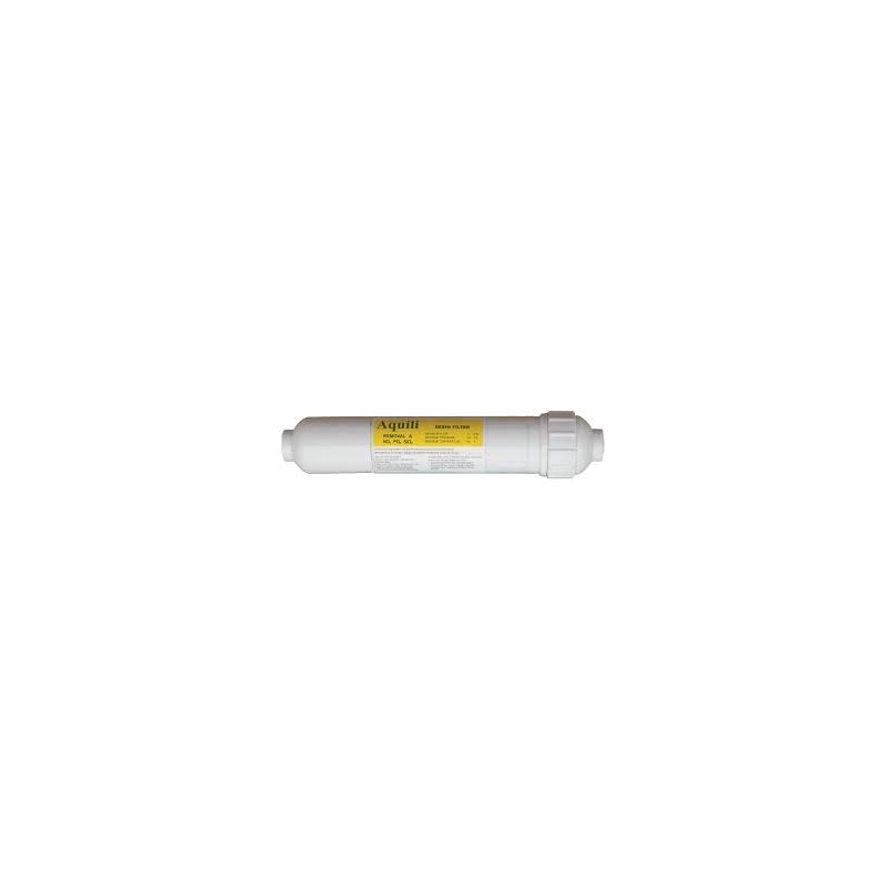 Kit filtro NPS 2,5" -  cartuccia resina 2,5" + 2 clip + 2 raccordi 1/4"